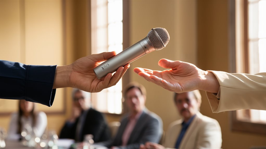 share microphone with good manners