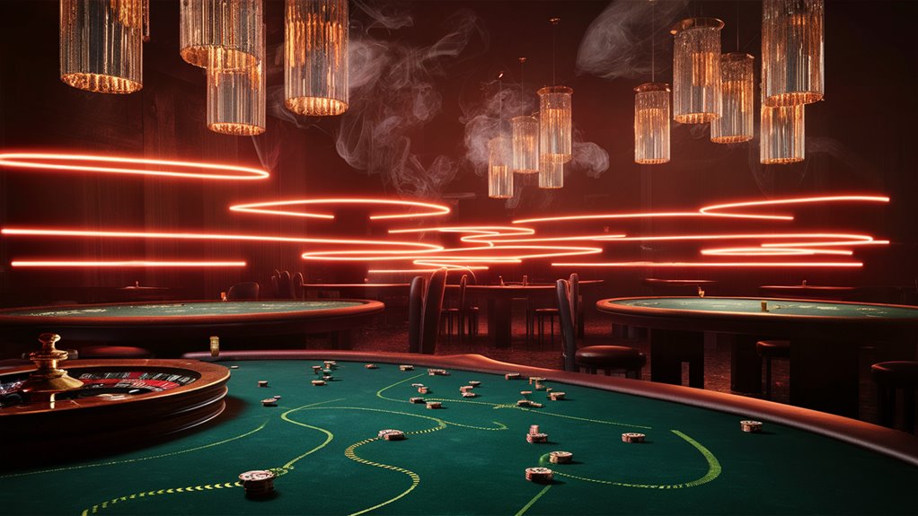 casino gaming table action