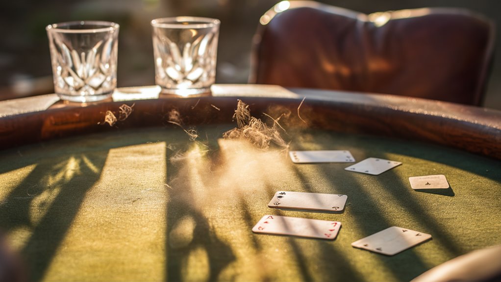 fading dusty table finishes