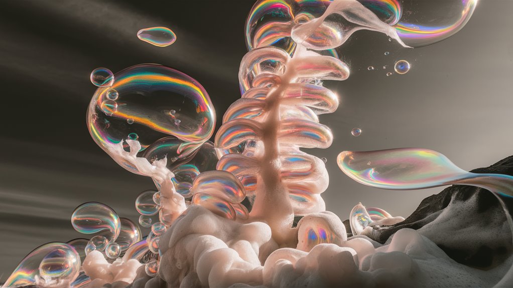 foaming bubbles meet wind