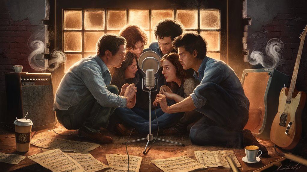 private recording session taking place